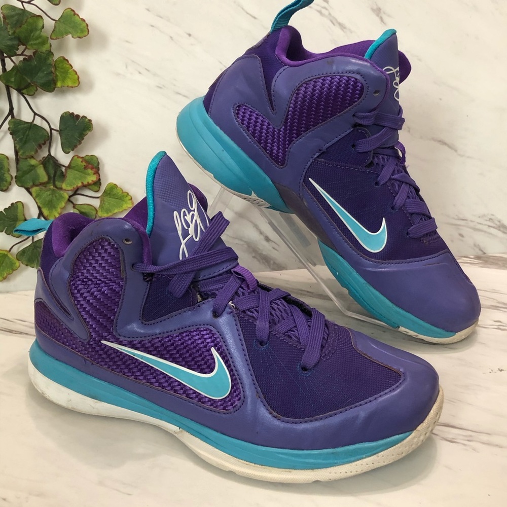 Nike LeBron 9 Summit Lake Hornets Basketball Shoes